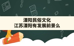 溧阳民俗文化,江苏溧阳有发展前景么