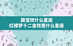 薛宝钗什么星座,红楼梦十二金钗是什么星座