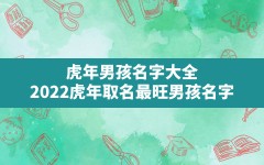 虎年男孩名字大全,2022虎年取名最旺男孩名字