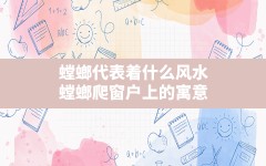 螳螂代表着什么风水,螳螂爬窗户上的寓意