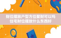 财位摆放户型方位聚财可以吗(住宅财位摆放什么东西好)