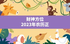 财神方位(2023年农历正月二十八财神方位)