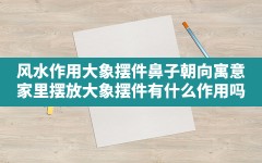 风水作用大象摆件鼻子朝向寓意(家里摆放大象摆件有什么作用吗)