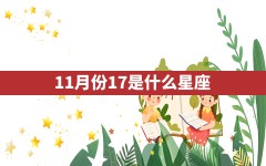 11月份17是什么星座