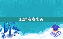 12月有多少天?