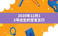 2020年12月12号出生的宝宝五行(2020年12月12日出生的人命运)