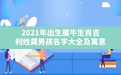 2021年出生属牛生肖吉利姓龚男孩名字大全及寓意_2021属牛男孩最吉利的名字姓肖