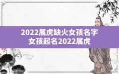 2022属虎缺火女孩名字,女孩起名2022属虎